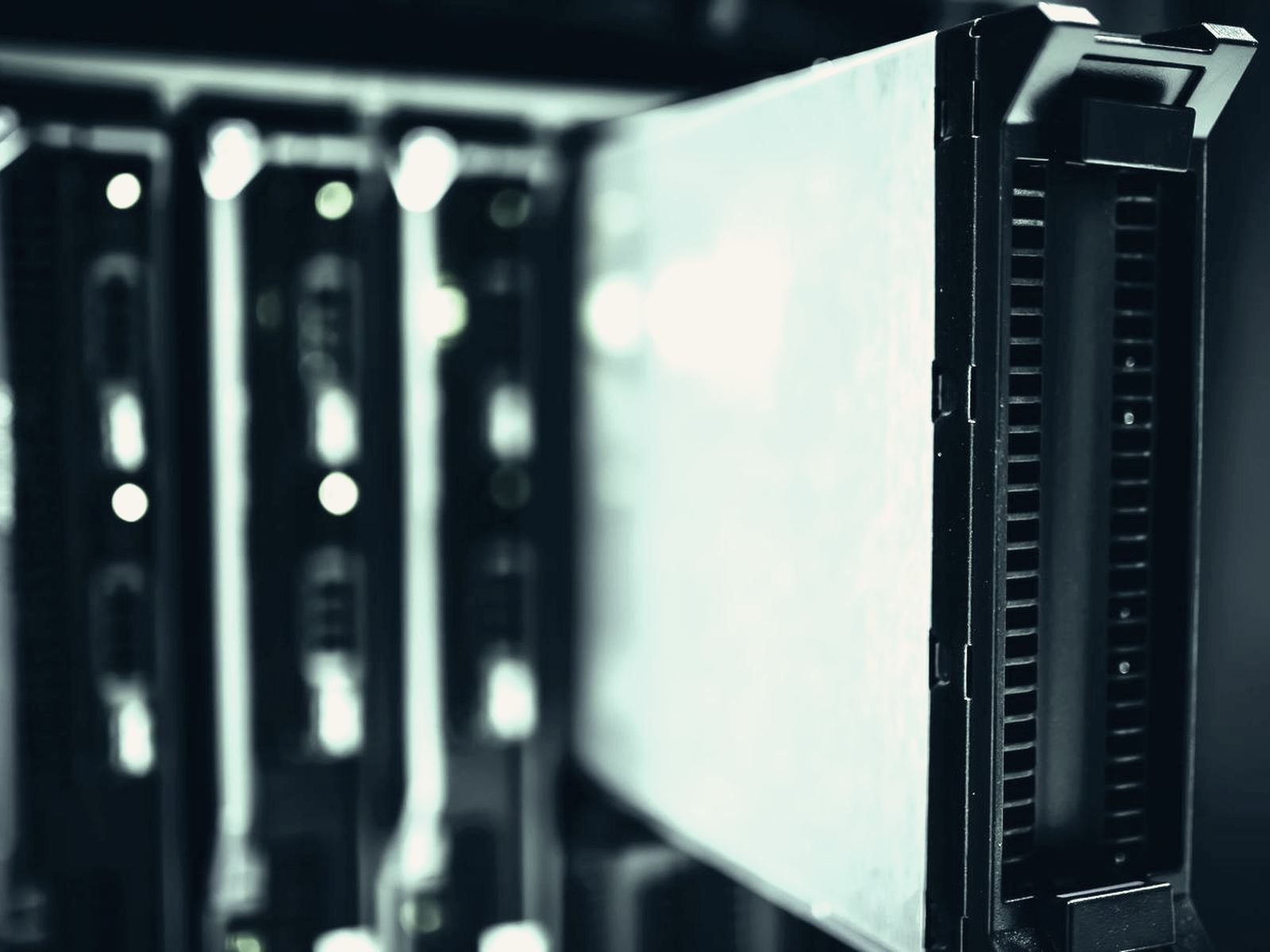 Rows of server racks inside the company-owned data centre