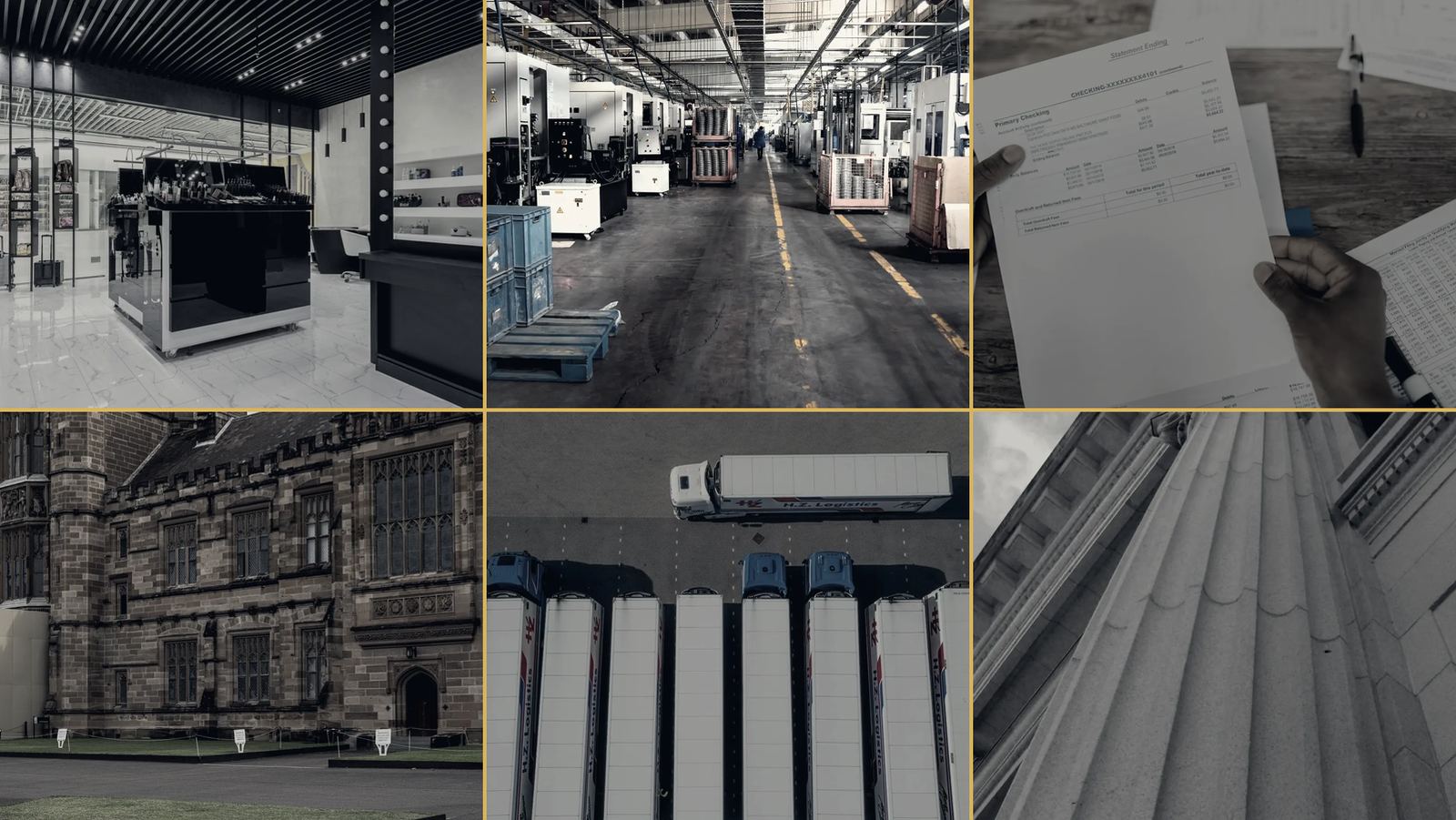 Composite of six industry settings: retail, manufacturing, accounting, education, transport and government